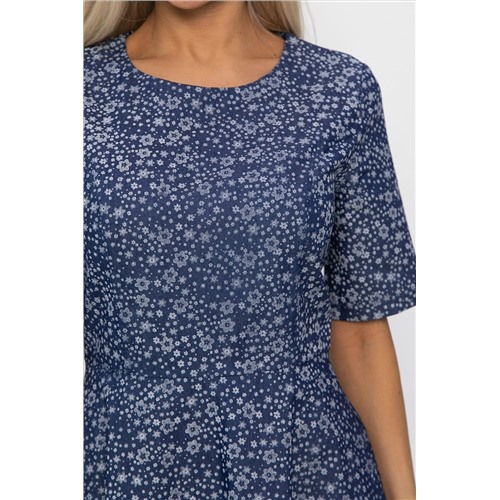 Платье Стиляги (синее) П13741-16М Размер 54 По факту размер 50-52