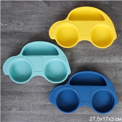 Тарелка детская Машина силиконовая/ КК2060 /уп 3/ ПРОМО АКЦИЯ