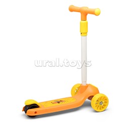 Самокат 3-х. кол., колеса световые PU, желтый, в коробке