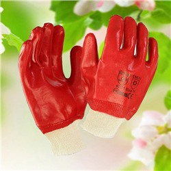 4065M Перчатки ХБ с ПВХ МБС с полным покрытием ГР, арт. 844 ГР