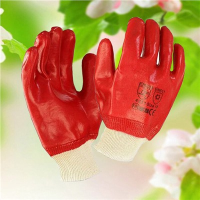 4065M Перчатки ХБ с ПВХ МБС с полным покрытием ГР, арт. 844 ГР