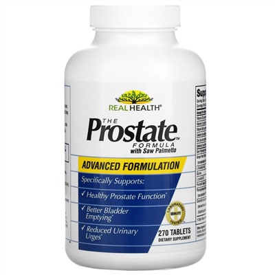 Real Health, The Prostate, комплекс для здоровья простаты с сереноей, 270 таблеток