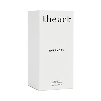 Шампунь для волос ежедневный The Act с гидролатами и растительными протеинами, 300 мл
