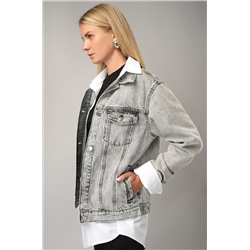Женская джинсовая куртка с капюшоном Happyfox