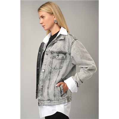 Женская джинсовая куртка с капюшоном Happyfox