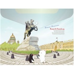 Папка с кнопкой  А5 180мкм A1854 SP Санкт-Петербург COMIX
