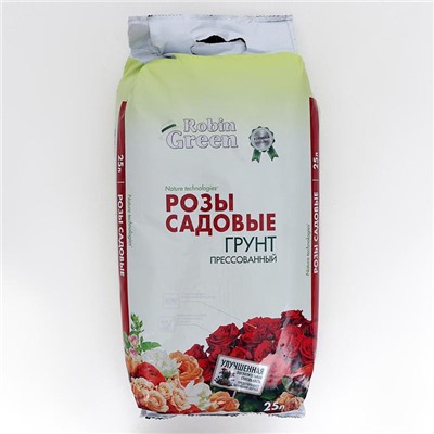 Грунт для садовых роз Робин Грин прессованный 25 л
