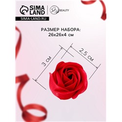 Розы мыльные красные, набор 81 шт. в коробке