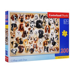 Пазлы 200 "Породы собак" коллаж