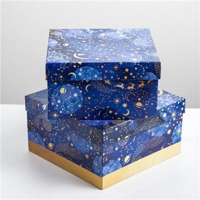 Набор подарочных коробок 5 в 1 «С новым годом», 14×14×8 - 22×22×12 см