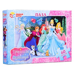 Пазлы 60 "Магия льда & Принцессы"