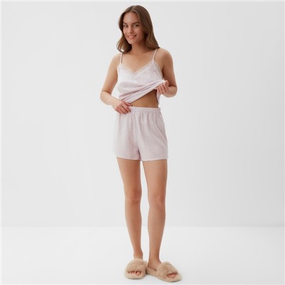 Пижама женская (майка, шорты) KAFTAN, размер 52-54, сиреневая