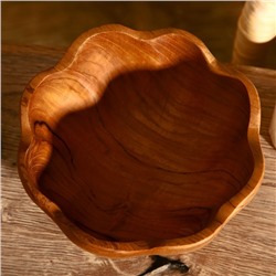 Салатник, 17×17×8 см, тиковое дерево