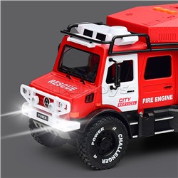 Машина "Пожарная служба" (свет, звук) в коробке