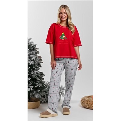 Костюм женский Праздник-3.1 (Красный)