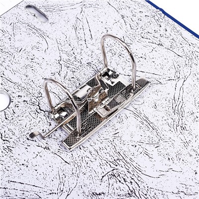 Папка с арочным механизмом A4 75 мм PP разобранная, металлическая окантовка, запечатка форзаца, наварной карман с этикеткой, синяя