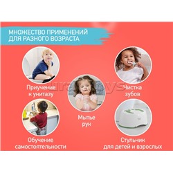 Ступенька-подставка для детей одинарная, зеленая