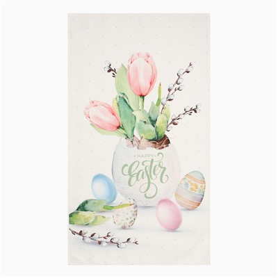 Полотенце Этель «Счастливой Пасхи» 40×73 см, 100% хлопок, саржа 190 г/м²