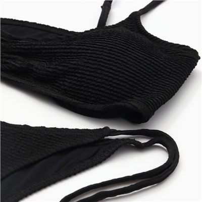 Купальник раздельный фактурный женский MINAKU, черный, размер 48