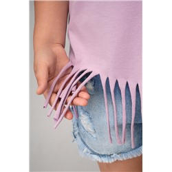 Футболка с бахромой для девочки Happyfox