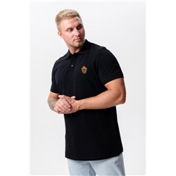 Футболка поло мужская 8501 (Черный_герб)