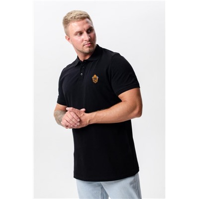 Футболка поло мужская 8501 (Черный_герб)