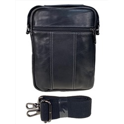 Сумка мужская из натуральной кожи, цвет черный