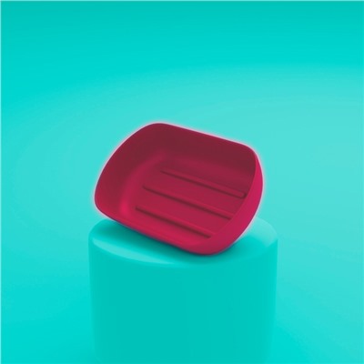 Набор аксессуаров для ванной комнаты «Тринити», 6 предметов, мыльница, дозатор для мыла, два стакана, ёрш, ведро, розовый