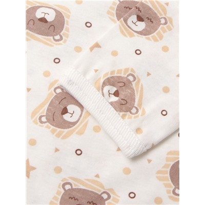 Комплект для новорожденного (боди/штанишки) «Львята», цвет молочный, рост 68 см