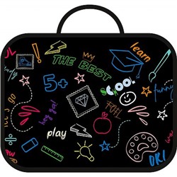 Папка школьника А4 с ручками 33,5х26х6 см ПШ-11 "КЛЁВАЯ ШКОЛА 2026" ткань Пчелка