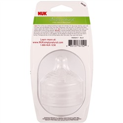 NUK, Simply Natural, соска с маленьким потоком, с 0 месяцев, 2 шт.