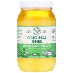 Pure Indian Foods, топленое масло гхи, 100% органический продукт из молока буйволиц, вскормленных на подножном корме, 425 г (15 унций)