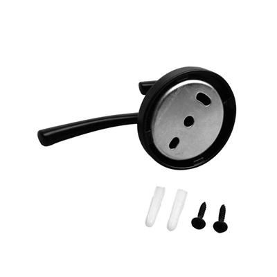 Крючок мебельный CAPPIO STRONG, двухрожковый, цвет черный