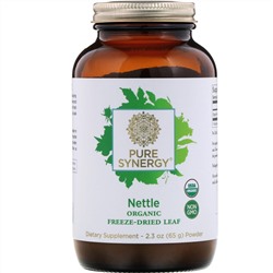 Pure Synergy, Крапива, органический порошок из сублимированных листьев, 65 г