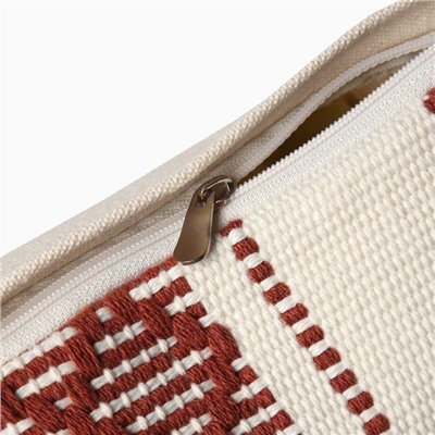 Наволочка декоративная «Этель», сканди, 45×45 см, бордовая