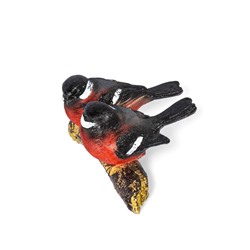 Садовая фигура из полистоуна «Снегири на ветке», подвесная, 15×12×12 см