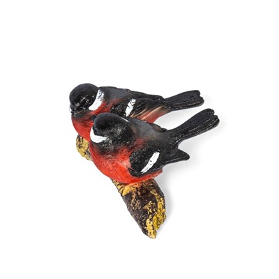 Садовая фигура из полистоуна «Снегири на ветке», подвесная, 15×12×12 см