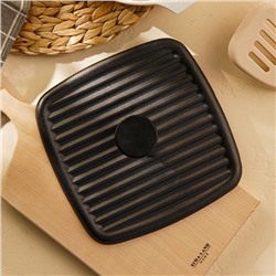 Крышка - пресс SL Home, 23×23×5.5 см, чугун, чёрная