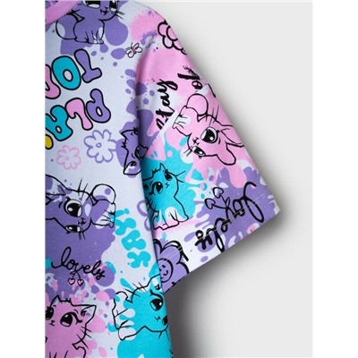 Фуфайка трикотажная для девочек (футболка)