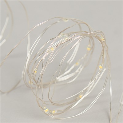 Гирлянда светодиодная нить 5 м 50 LED / GN28 /уп 200/холодный белыйВИЛКА