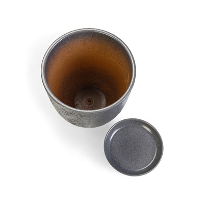 Горшок для цветов «Шагрень», 5 л, d=21.5 см, h=22 см, керамический, с поддоном