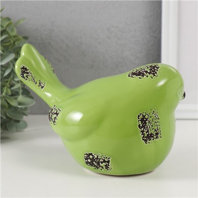 Копилка для денег «Зелёный воробышек», керамика, 18.8 11.9×13 см