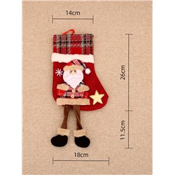 Новогодние носки для подарка Дед мороз и Снеговик 2 шт