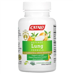 Catalo Naturals, Defense Lung Formula with Quercetin & Green Tea Extract, 60 Vegetarian Capsules
