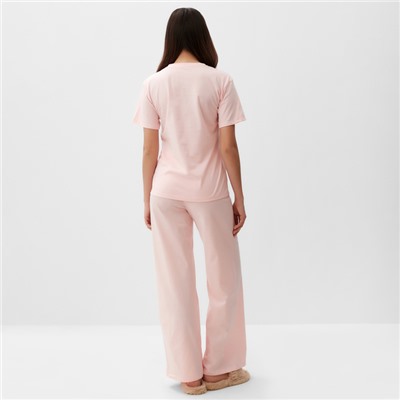 Пижама женская (футболка, брюки) KAFTAN Gussi, размер 48-50, розовая