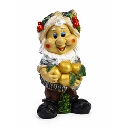 Садовая фигура из полистоуна «Гном с жёлудями», 47×26 см