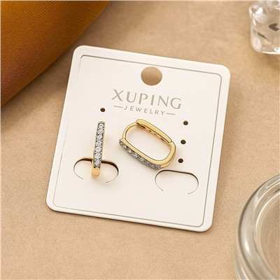 Серьги коллекция "Xuping" покрытие позолота, вставка: фианиты, арт.004.063