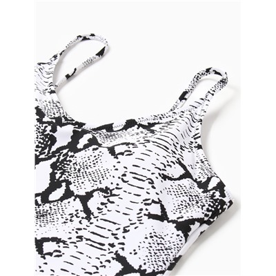 Купальник женский слитный со змеиным принтом MINAKU, размер 42