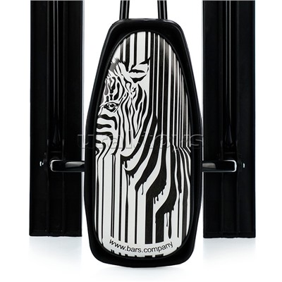 Игрушка Снегокат детский 210 "Зебра" с высокой рамой (Черная)