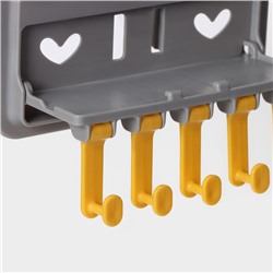 Держатель для ванных и кухонных принадлежностей, 17×7×11 см, серый